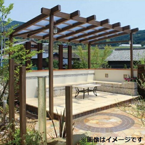 【送料無料】 タカショー ポーチガーデン Jポーチ（独立タイプ） 2.5間×9尺 クリアマット