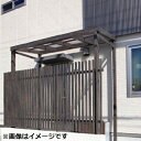 【送料無料】 タカショー Sポーチ 独立タイプ 2間×8尺 *正面フェンスは別売りです ブラウンスモーク