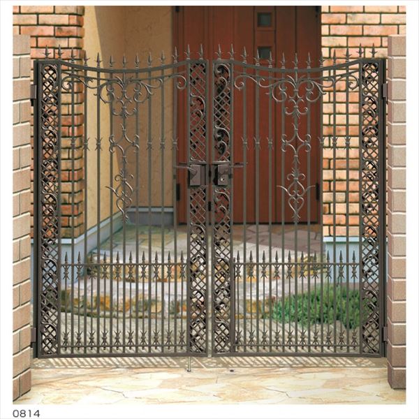 【送料無料】三協アルミ 門扉 ビアンソード 片開きセット 門柱タイプ 0814 スポットグレー（SHI）『ゲ..