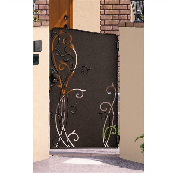 【送料無料】三協アルミ 門扉 ロヴァンティ 片開きセット 門柱タイプ 0916 スポットブラウン（SBN）『..