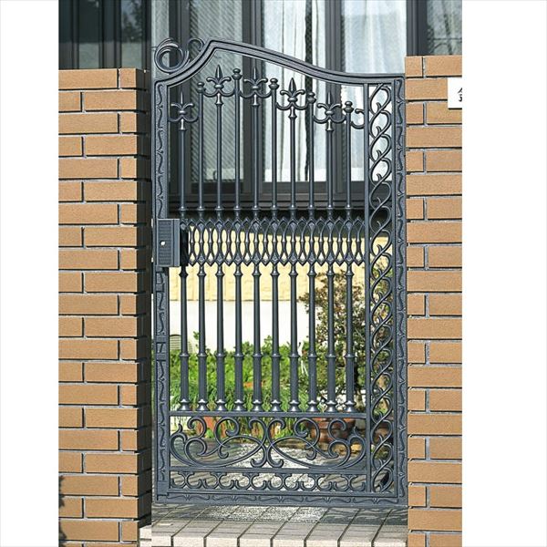 【送料無料】三協アルミ 門扉 レガンス1型 片開きセット 門柱タイプ 0814 シルバーグレー（GS）『ゲー..