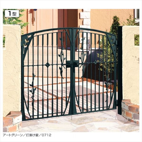【送料無料】三協アルミ 門扉 ハーベリー 1型 両開きセット 門柱タイプ 0612 『ゲート 部材 ガーデン ..