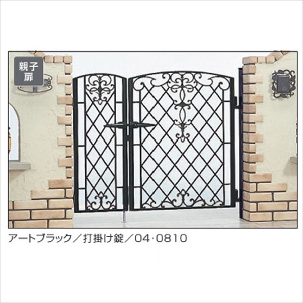 【送料無料】三協アルミ 門扉 キャスリート 1型 親子開きセット 門柱タイプ 04・0812 『ゲート 部材 ガ..