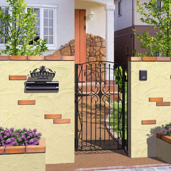 【送料無料】三協アルミ 門扉 キャスリート 6型 片開きセット 門柱タイプ 0710 『ゲート 部材 ガーデン..