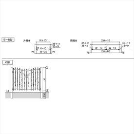 三協アルミプロヴァンス6型両開きセット門柱タイプ0810アートブラック(KA)アートブラック(KA)