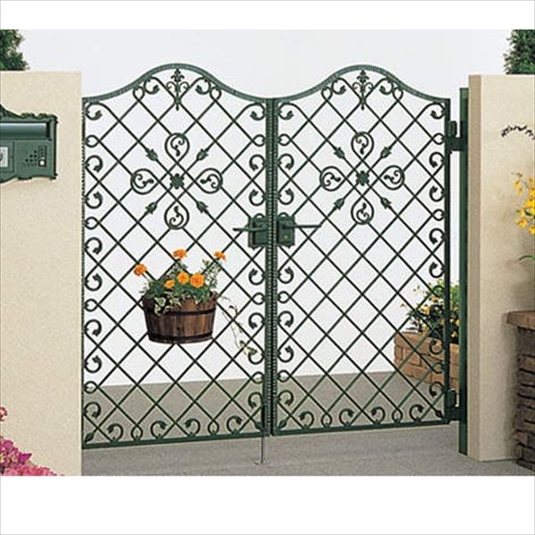 【送料無料】【法人様限定商品 個人宅・現場配送不可】四国化成 ブルーム門扉 7型 柱仕様 両開き 0712..