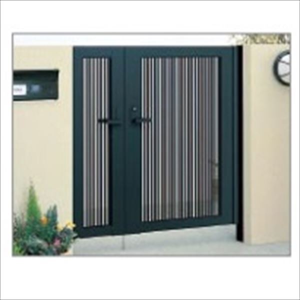 【送料無料】【法人様限定商品 個人宅・現場配送不可】四国化成 クレディ門扉 2型 柱仕様 親子開き 0412+0812 『ゲート 部材 ガーデン 住宅 境界 入口 塀 壁 diy おしゃれ 形材 門扉』