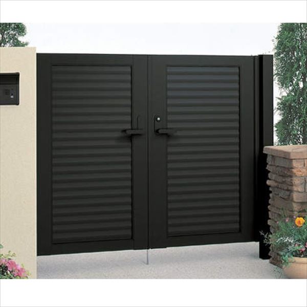 【送料無料】【法人様限定商品 個人宅・現場配送不可】四国化成 クレディ門扉 6型 柱仕様 両開き 0912 ..