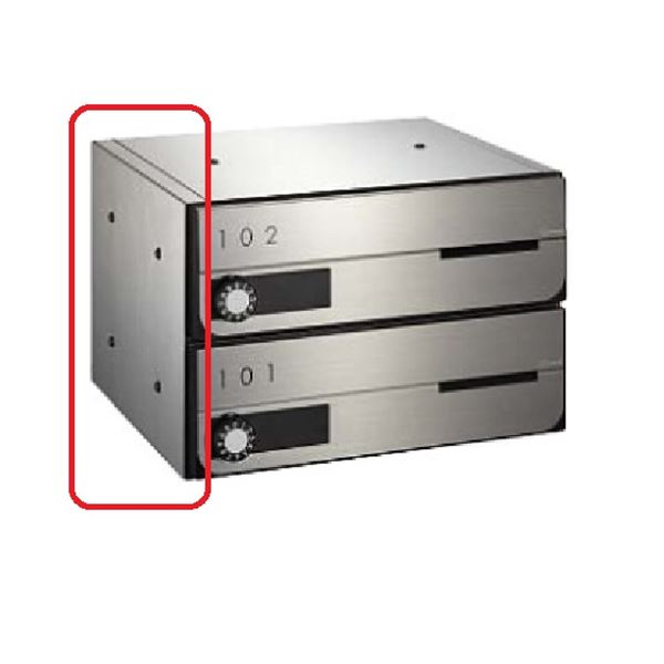 ナスタ ポストサイドパネル 4段 4列 D-ALL(KS-MB□□02P)用 KS-MBS11S ステンレスヘアーライン