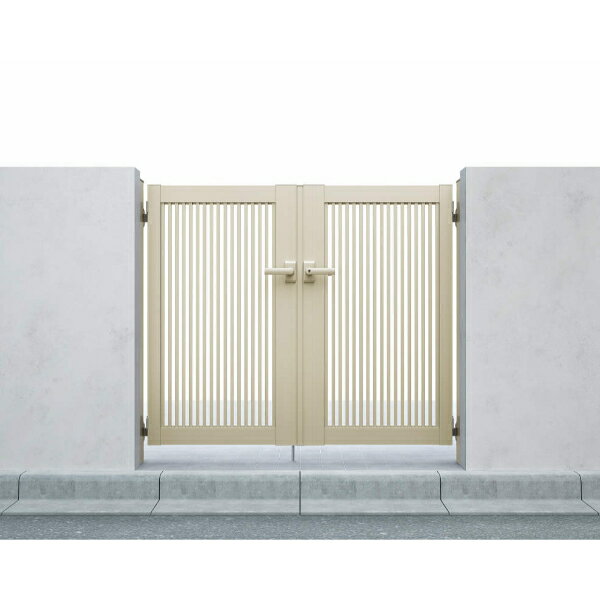 【送料無料】YKKAP シンプレオ門扉TB1型 両開き 門柱仕様 09-12 HME-V-TB 『たて格子デザイン』『ゲー..