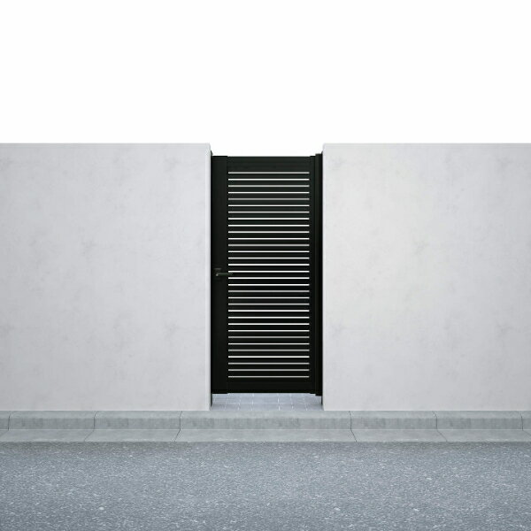 【送料無料】YKKAP シンプレオ門扉YS1型 片開き 門柱仕様 07-12 HME-V-YS 『横太格子デザイン』『ゲー..