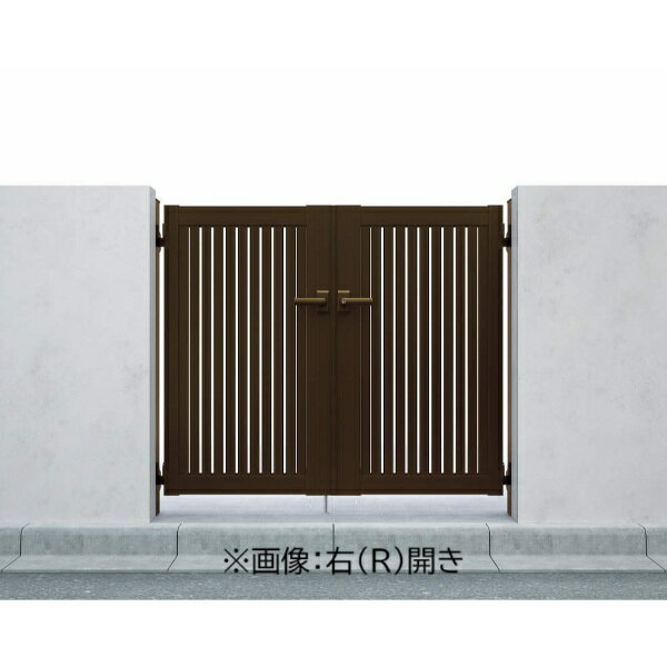 【送料無料】YKKAP シンプレオ門扉TS1型 両開き 門柱仕様 10-18L HME-V-TS1 『たて太格子デザイン』『..