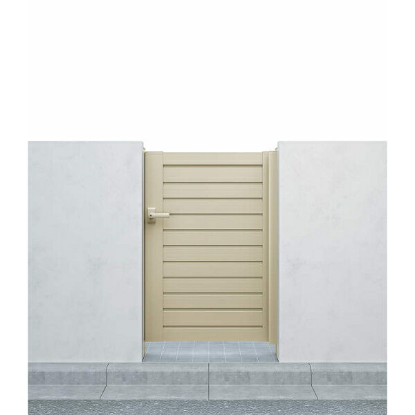 【送料無料】YKKAP シンプレオ門扉YM1型 片開き 門柱仕様 06-14 HME-V-YM1 『横目隠しデザイン』『ゲー..