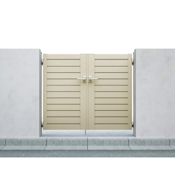 【送料無料】YKKAP シンプレオ門扉YM1型 両開き 門柱仕様 10-16R HME-V-YM1 『横目隠しデザイン』『ゲ..