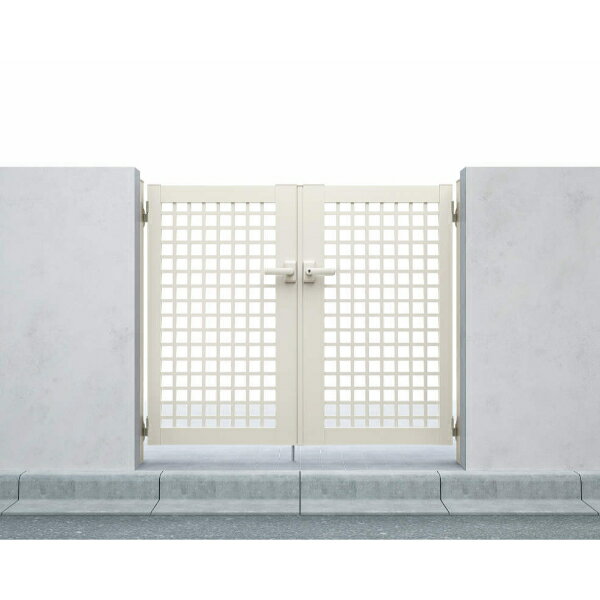 【送料無料】YKKAP シンプレオ門扉XB1型 両開き 09-12 HME-V-XB1 『井桁格子デザイン』『ゲート 部材 ガーデン 住宅 境界 入口 塀 壁 diy おしゃれ 形材 門扉』