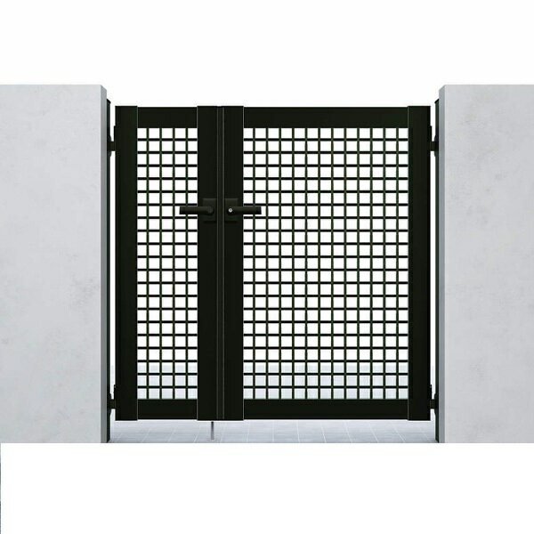 【送料無料】YKKAP シンプレオ門扉XB1型 親子開き 04・08-10 HME-V-XB1 『井桁格子デザイン』『ゲート ..