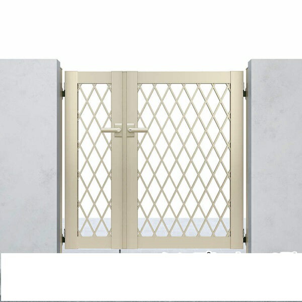 【送料無料】YKKAP シンプレオ門扉8型 親子開き 04・08-12 HME-8 『ラチス格子デザイン』『ゲート 部材 ガーデン 住宅 境界 入口 塀 壁 diy おしゃれ 形材 門扉』