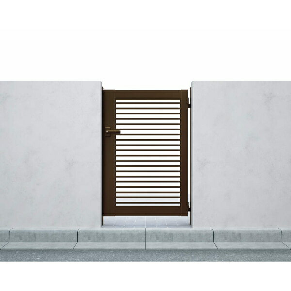 【送料無料】YKKAP シンプレオ門扉YB2型 片開き 門柱仕様 08-10 HME-V-YB2 『横（粗）格子デザイン』『..