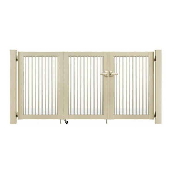 【送料無料】YKKAP シンプレオ門扉 TB2型 3枚折戸セット 門柱仕様 09-10 『ゲート 部材 ガーデン 住宅 ..