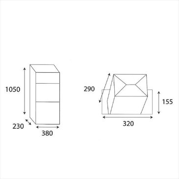 JULIANA(ジュリアナ社) 宅配ボックス　パーセル 　 ALLUX-600 ブラックスチール　 F54602 『宅配ボックス　屋外　戸建て　北欧デザイン　おしゃれ』