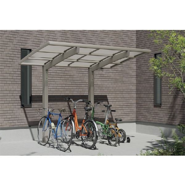 リクシル フーゴR 1500 ミニ 基本セット 21-29 ロング柱(H25) 熱線吸収ポリカーボネート屋根材使用 耐風圧強度風速42m/秒相当 耐積雪50cm相当