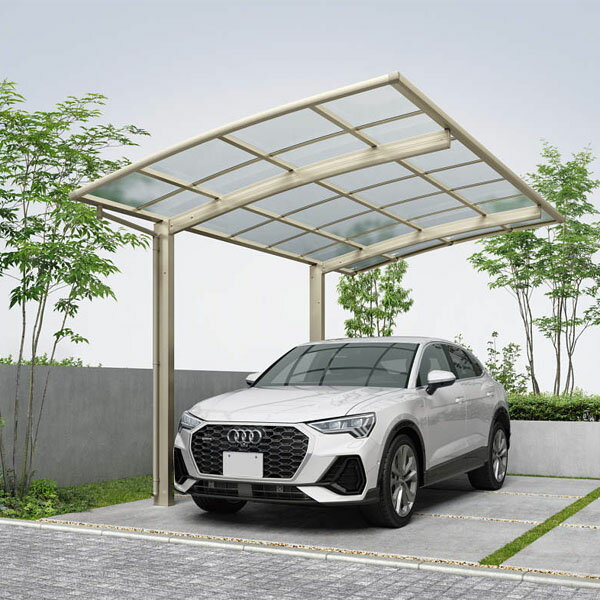 全国配送 YKK カーポート アリュースZ 750タイプ 単体セット 54-25 標準柱(H22) 一般ポリカーボネート板 『YKKAP アルミ 1台用』『 カーポート 車庫 ガレージ 駐車場 屋根 diy 』