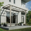 【送料無料】YKK 独立テラス屋根 レセパ Lタイプ 4間×6尺 ポリカ屋根 600N/m2 積雪20cm地域用 L字構造タイプ 標準柱(H25)『 テラス バルコニー ベランダ 雨よけ 物干し 屋根 diy 』 アルミ色