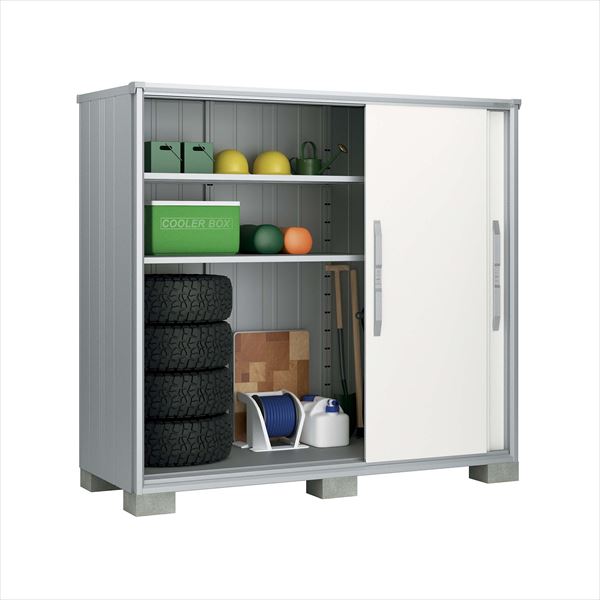 【出し入れし易い】ヨドコウ エスモ／ESF ESF-2109A TW『物置 屋外 小型 おしゃれ ヨド物置 diy 倉庫 収納庫 小屋 ガーデニング キャンプ ゴルフバック』【追加金額で取付工事可能】 ティントホワイト(4)