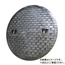 個人宅・現場配送不可 法人様限定商品 法山本店 鋳鉄製マンホール(普及型 乗用車荷重)蓋 枠セット品 黒色 蓋寸法 フタ径B350mm MK-6-300