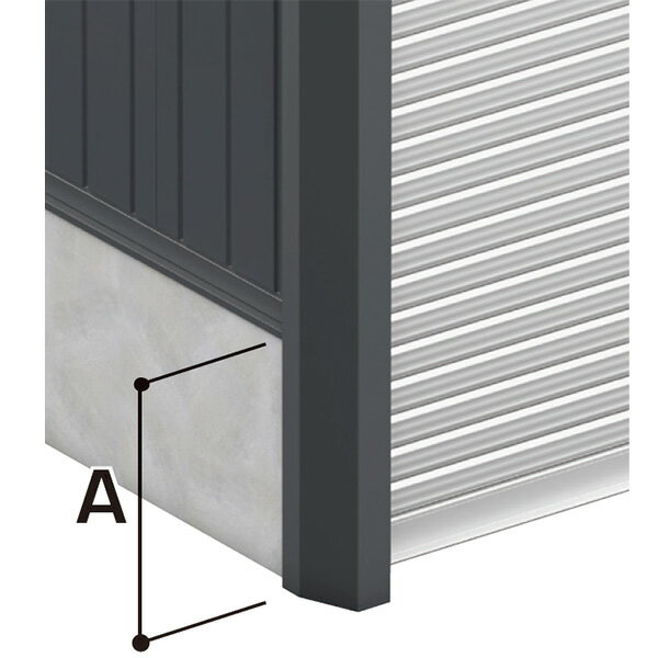 商品番号19713201メーカーイナバ物置　オプション通常納期14日後以降発送（要問合せ）素材スチール対応タイプオプション配送区分5※商品により配送可能エリアが異なります。配送エリア表をご覧ください。工事対応この商品は工事を承っておりません。傾斜地での設置に有効な高基礎仕様は、ガレージの設置場所と利用範囲が広がります。後面の基礎を高くした場所にたてといを付ける際は、たてとい延長パーツの取付けをおすすめします。注1 施工後の仕様変更はできません。注2 水切りの都合上、基礎(A寸法)は50mm以上立ち上げてください。標準品のA寸法：50〜200mm高基礎仕様のA寸法：200〜500mm　