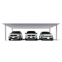 全国配送 YKK YKKAP カーポート PLAIN ROOF プレーンルーフ 600タイプ 3台用 単体セット 54-80L H25『 YKKAP カーポート 車庫 ガレージ 駐車場 屋根 3台用 アルミ屋根 おしゃれ 』 アルミ色 ブラスト仕上げ