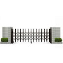 YKKAP 伸縮ゲート レイオス1型(太桟) 片開き 62S H12 PGA-1 『カーゲート 伸縮門扉』