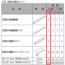 リクシル プログコートフェンスF4型 T-16、T-18用 切り詰め部材T-8(1本入り) 『アルミフェンス 柵』