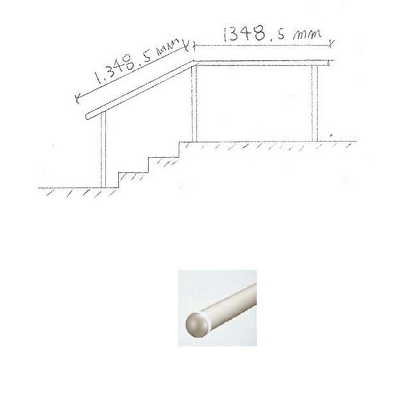 『セット販売』　YKKAP　歩行補助用手すり　パルトナーUDフェンス1型　A型笠木　1コーナーセット