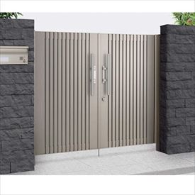 【送料無料】【法人様限定商品 個人宅・現場配送不可】四国化成 アルディ門扉1型 柱仕様 0814 両開き 『ゲート 部材 ガーデン 住宅 境界 入口 塀 壁 diy おしゃれ 形材 門扉』 ステンカラー