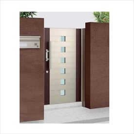 【送料無料】【法人様限定商品 個人宅・現場配送不可】四国化成 アルディ門扉5型 柱仕様 0914 片開き 『ゲート 部材 ガーデン 住宅 境界 入口 塀 壁 diy おしゃれ 形材 門扉』 セピアブラウン