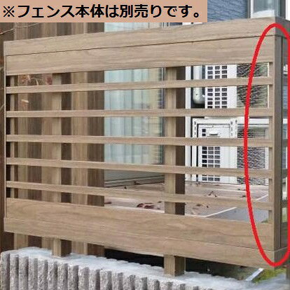 Rakuten - タカショー　エバーアートフェンス　H08　2008用　横板用端部カバー　『アルミフェンス　柵』 ウッドカラー