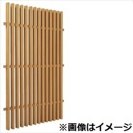 Fences - 【木目調　縦格子】タカショー　エバーアートウッドフェンス　千本格子リバーシブルユニット　本体　W1170×H1800　『アルミフェンス　柵』 ラッピングカラー