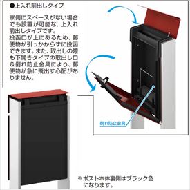 YKK フィッテ （上入れ前だし） DPB-1 『ポスト＋柱セット』 ポスト：ダークブラウ...