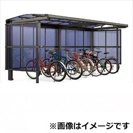 リクシル サイクルポート フーゴA パーク 22・29-21型 パネル高さ H：1600 熱線吸収ポリカ板 2連棟 『サビに強いアルミ製 家庭用 自転車置き場 屋根』(4)