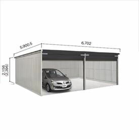 ヨドコウ ヨドガレージ ラヴィージュ3 2連棟 VGCU-3355 豪雪型 標準高タイプ『 車庫 ガレージ ラヴィージュIII 大型 屋外 物置 組み立て式 』【受注生産品】