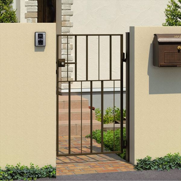 【送料無料】三協アルミ キャスタイル3型 アルミ鋳物門扉 0814 片開きセット 門柱タイプ『ゲート 部材 ..