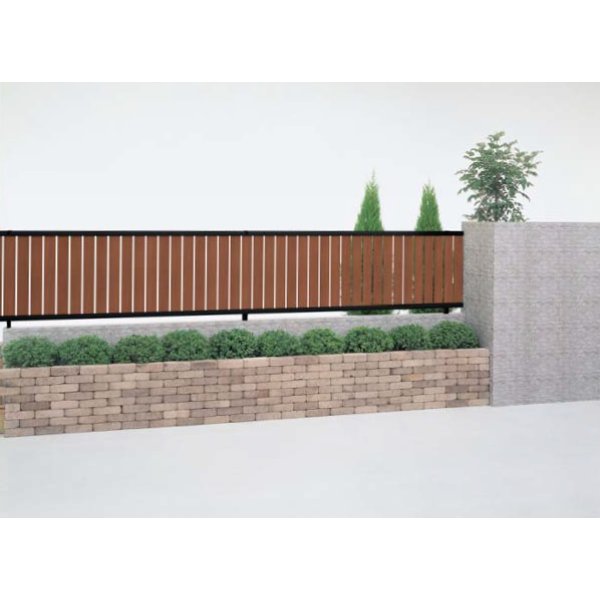 四国化成　クレディフェンスHG 12型　本体　両面仕上　1020サイズ　CHGF12-1020　建築基準法対応 『アルミフェンス　柵　H1000mm用』 木調カラー