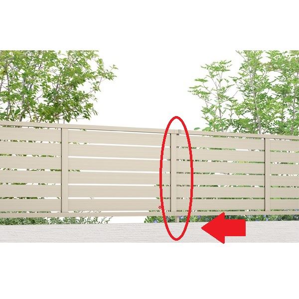 Fences - 【柱】 フェンス 目隠し LIXIL フェンスAB YS3型 T-10 柱 H1000 高さ100cm フリーポール 支柱 アルミ形材色 『リクシル 柱のみ 柱だけ 屋外 アルミ 庭 diy おしゃれ 柵 塀 風よけ 境界 外構 ガーデン』