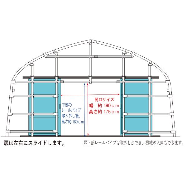 南榮工業 オリジナルハウス OH-5710 前後扉仕様 OH-5710FRD 『ビニールハウス 南栄...