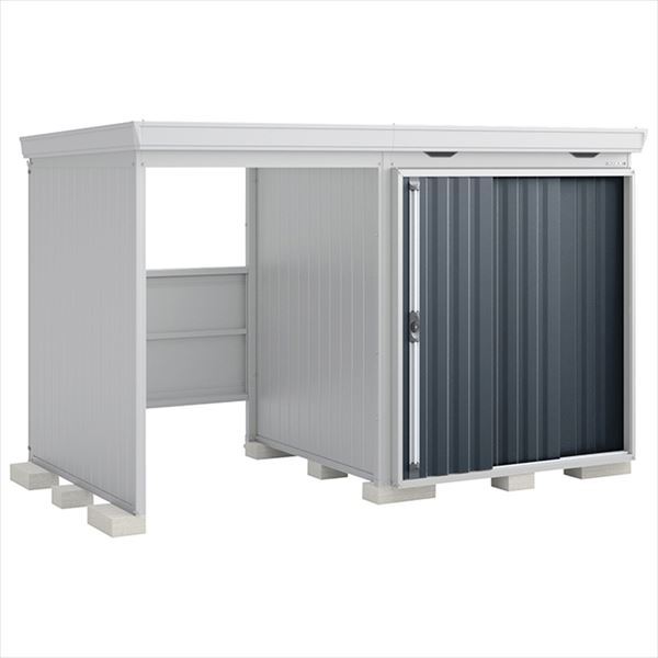 『配送は関東・東海限定』イナバ物置 FW／フォルタ ウィズ FW-15K+1818H CG ハイルーフ　左側開放スペース 豪雪型『開放スペース併設物置』『追加金額で工事も可能』 CG（チャコールグレー）