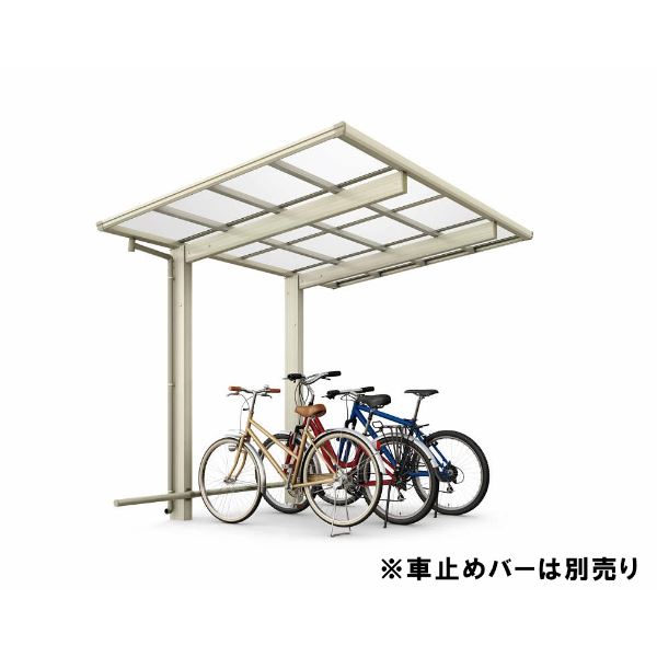 YKK サイクルポート エフルージュ ミニ ファースト 50 基本セット 22-21 標準柱 熱線遮断ポリカーボネート板 JDS-F アルミ色(4.0)