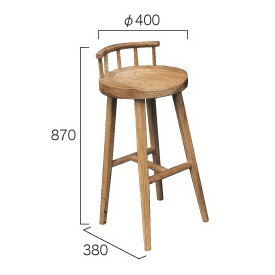 商品番号30070001メーカージャービス商事サイズ奥行き 380.0mm × 高さ 870.0mmカラー無塗装通常納期5〜10日後発送直径（mm）400組み立て完成品素材天然木生産国インドネシア重量（kg）6.5原産国インドネシア組み立て完成品分類一人掛・チェア配送区分5※商品により配送可能エリアが異なります。配送エリア表をご覧ください。工事対応この商品は工事を承っておりません。木製の風合いが心地よい、ガーデンファニチャー