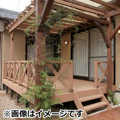 タカショー エバーエコウッド パーゴラ 埋込仕様 片柱タイプ（K） 1.5間×4尺