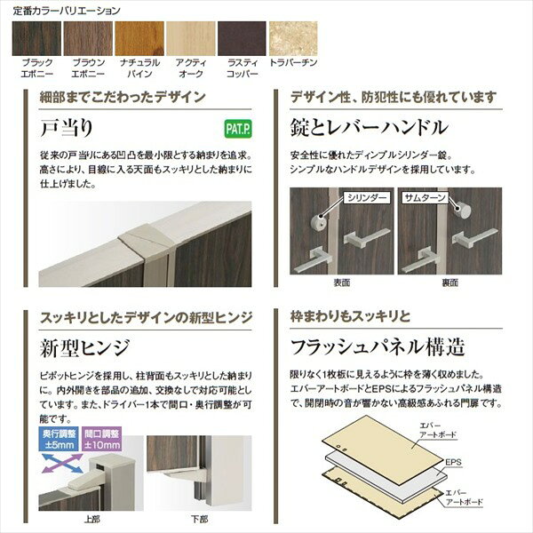 【送料無料】タカショー エバーアートボード門扉 フラット（片開き） W09×H16 左勝...
